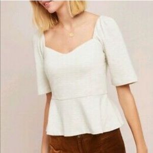 Anthropologie Sweetheart Peplum Blouse